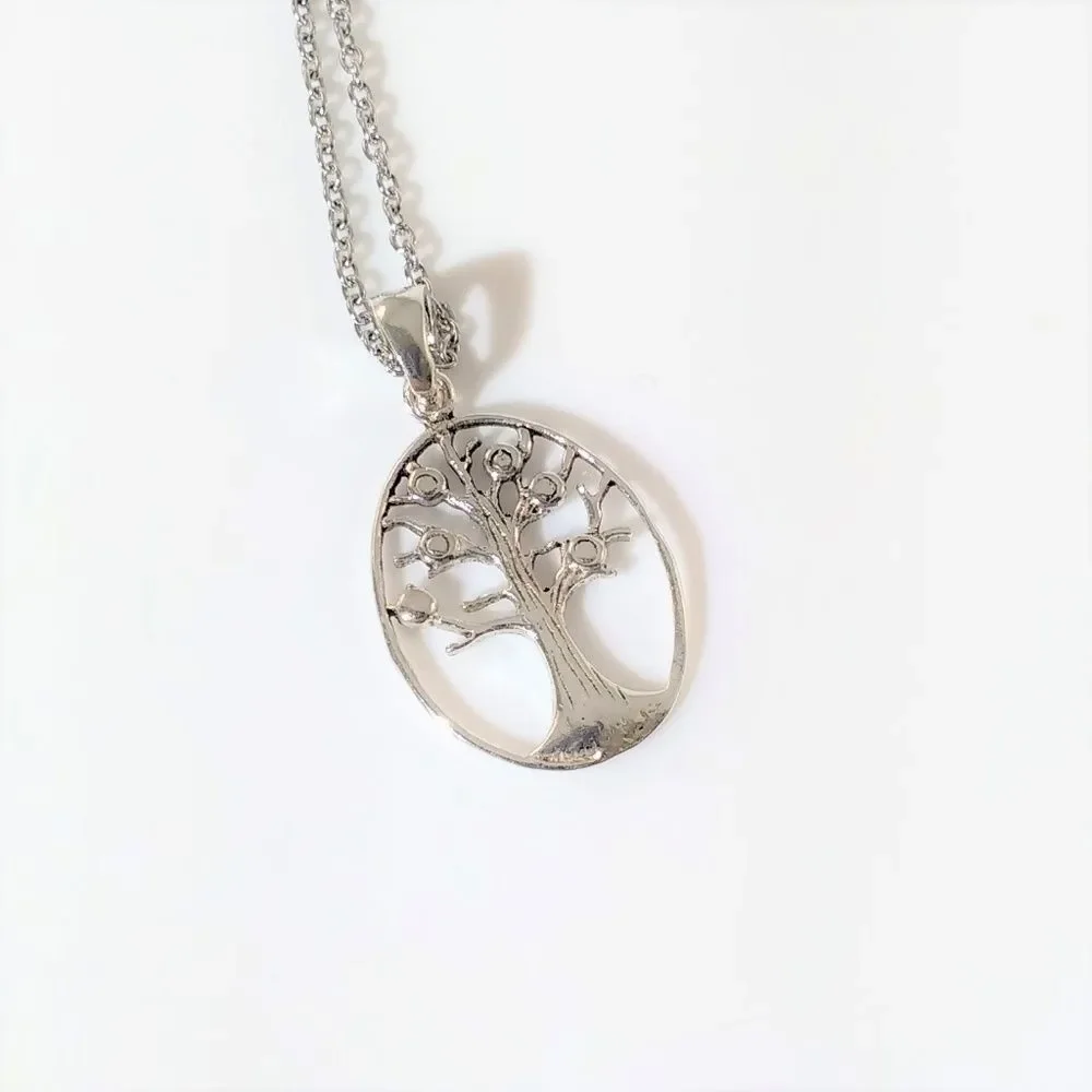 Tree of Life Sterling Silver Pendant Necklace and Chain